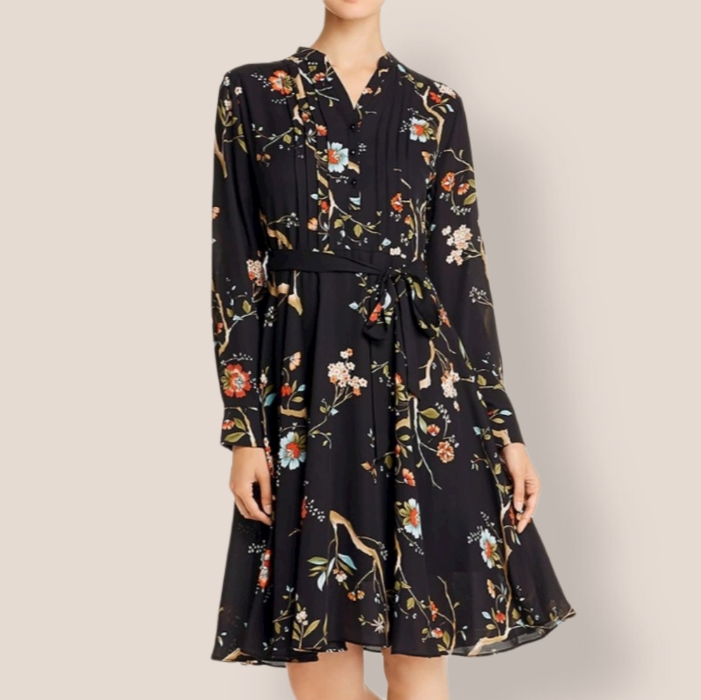 Nanette Lepore Black Floral Dress
